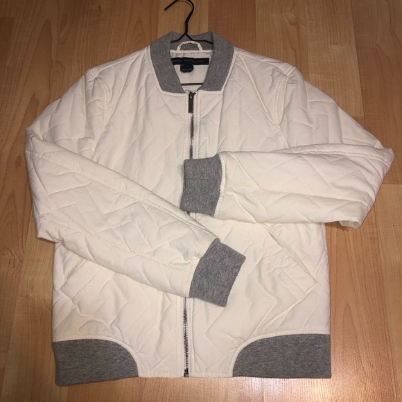 French Connection White Bomber Jacket. - Picture 3 of 7
